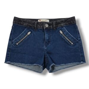Levi's Strauss & Co Girls Two-Tone Raw Hemline Shortie Denim Shorts – Size 12